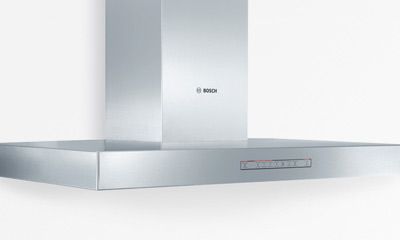 Miele-Dunstabzugshaube mit integrierten Lichtern.